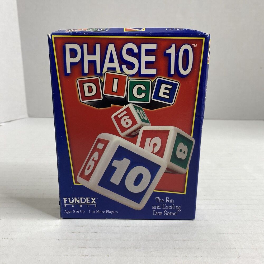 Fundex Boardgame Phase 10 Dice (1998 Ed) Box VG/NM